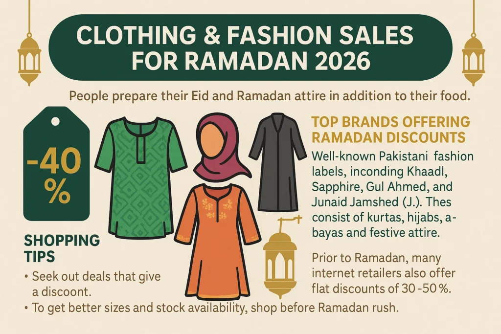 Clothing & Fashion Sales for Ramadan 2026 in pakistan 