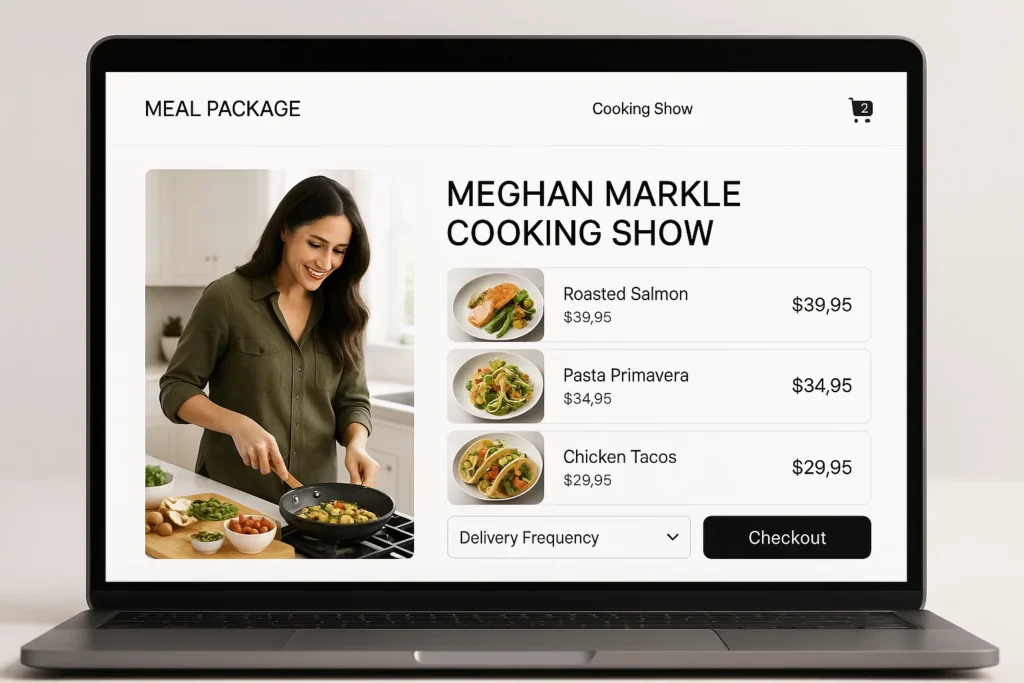 How to order Meghan Markle cooking show meal kits online for home delivery.