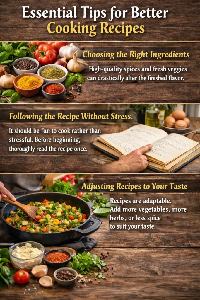Essential tips for better cooking recipes to improve flavor and cooking results