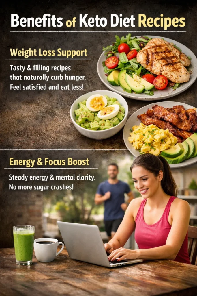 Benefits of keto diet recipe for weight loss and healthy low carb lifestyle